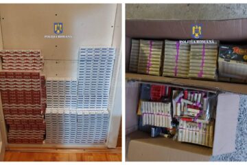 Țigări și materiale pirotehnice confiscate