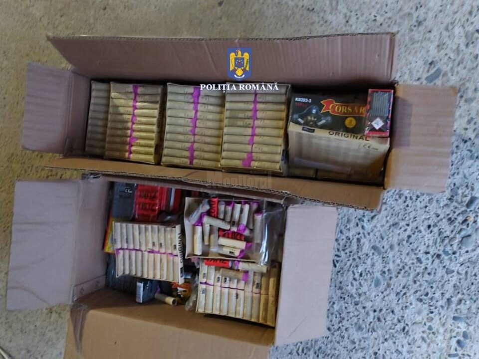 Materiale pirotehnice confiscate