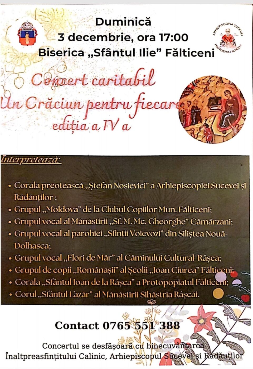 Concertul caritabil de colinde „Un Crăciun pentru fiecare”