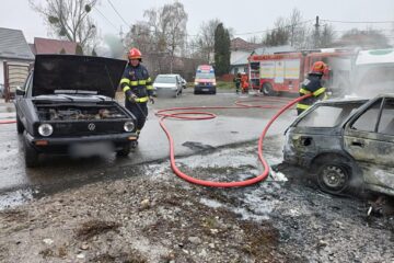 Fumatul în loc nepermis a dus la distrugerea a trei mașini