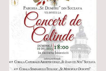 Concert de colinde, duminică, la Parohia „Sf. Dumitru” din Suceava