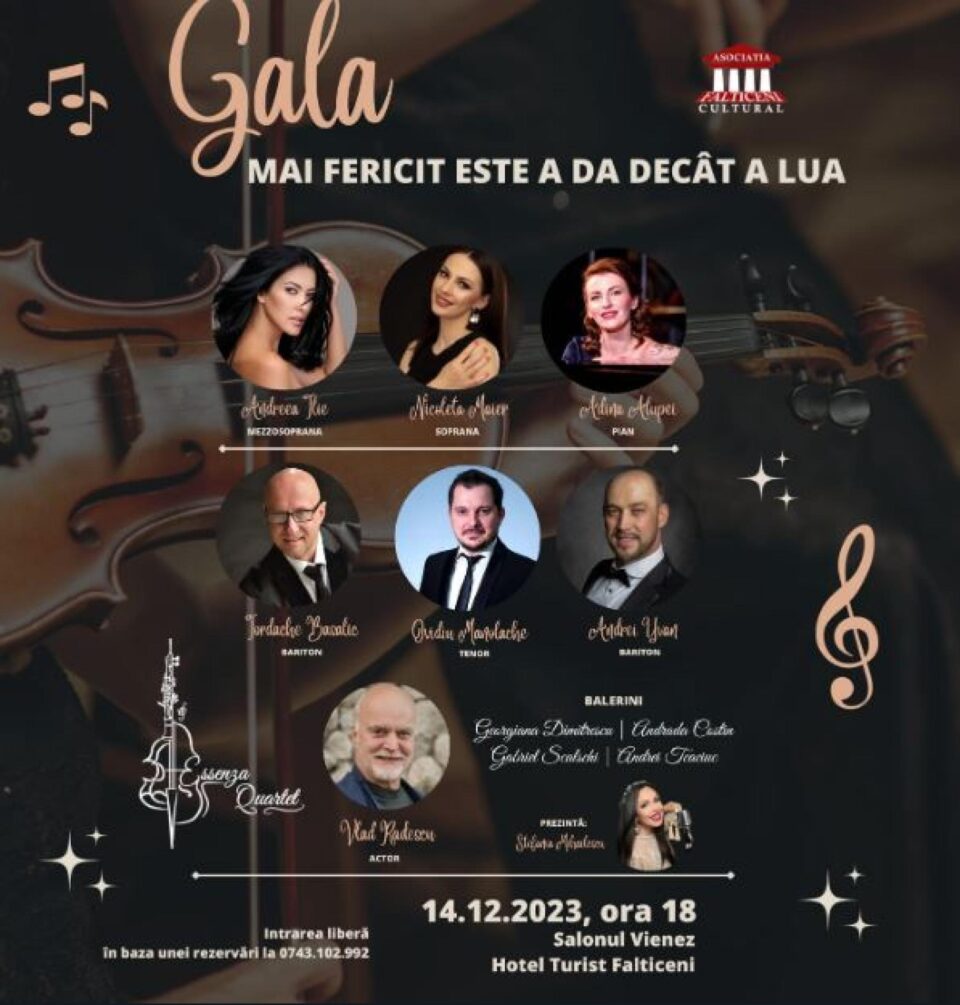 Gala „Mai fericit este a da decât a lua”, organizată de Asociația Fălticeni Cultural Gala „Mai fericit este a da decât a lua”, organizată de Asociația Fălticeni Cultural