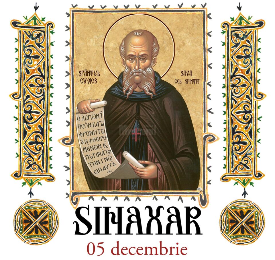 Sinaxar 05 decembrie 2023