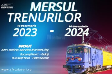 De pe 10 decembrie intră în vigoare Noul Mers al Trenurilor
