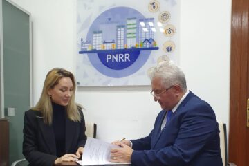 Acte adiționale pe proiecte europene, prin PNRR, semnate de primarul Sucevei, Ion Lungu, la Ministerul Dezvoltării