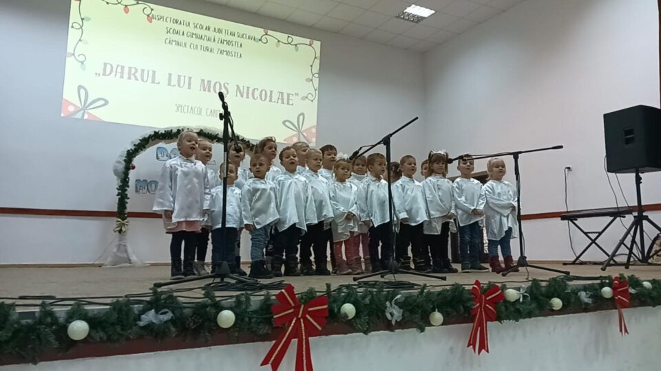 Spectacol caritabil oferit de elevi și profesorii școlii din Zamostea