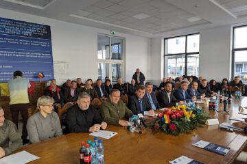 Conferința de presă organizată la recepția lucrărilor de modernizare a Vămii Siret
