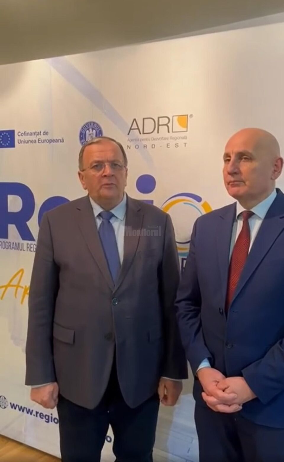 Președintele CJ Suceava, Gheorghe Flutur, și directorul ADR Nord-Est, Vasile Asandei