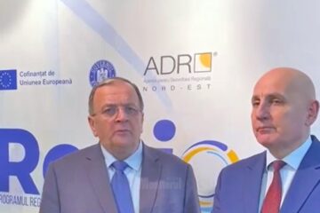 Președintele CJ Suceava, Gheorghe Flutur, și directorul ADR Nord-Est, Vasile Asandei