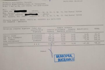 Ion Lungu: „Am achitat azi, cu chitanța nr. 1, taxele și impozitele locale aferente anului 2024 la Primăria Municipiului Suceava”