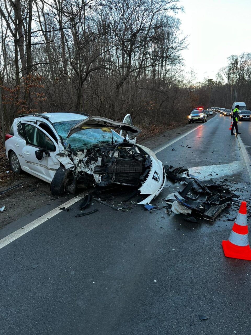 Accident violent la Adâncata