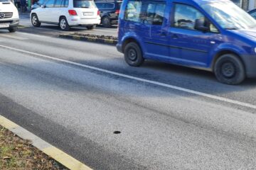 Probă de asfalt luată în centrul Sucevei