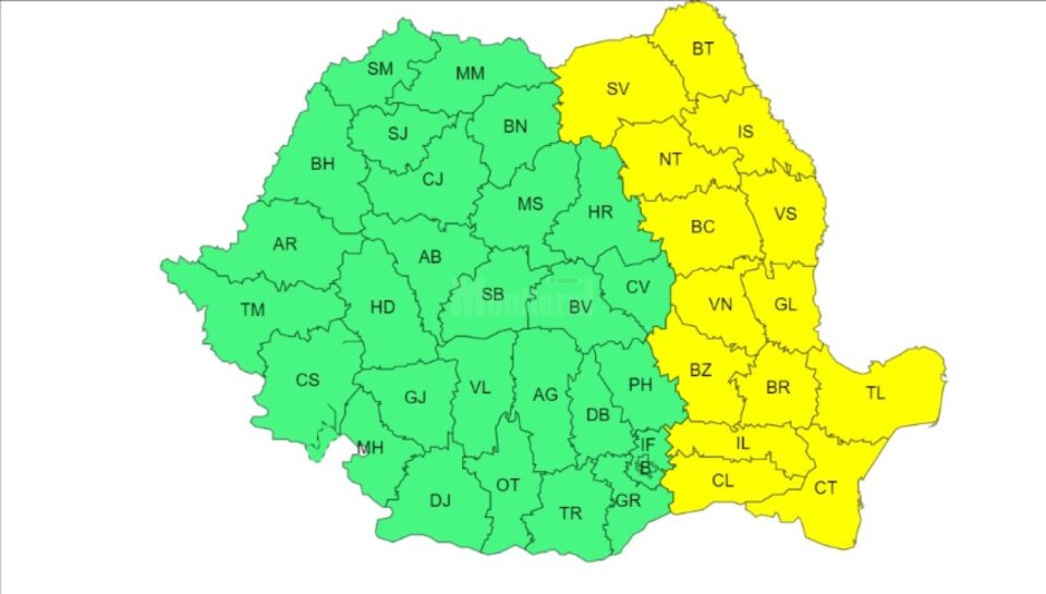 Cod galben de vânt, ninsori, viscol și polei valabil în județul Suceava până marți dimineața Cod galben de vânt, ninsori, viscol și polei valabil în județul Suceava până marți dimineața