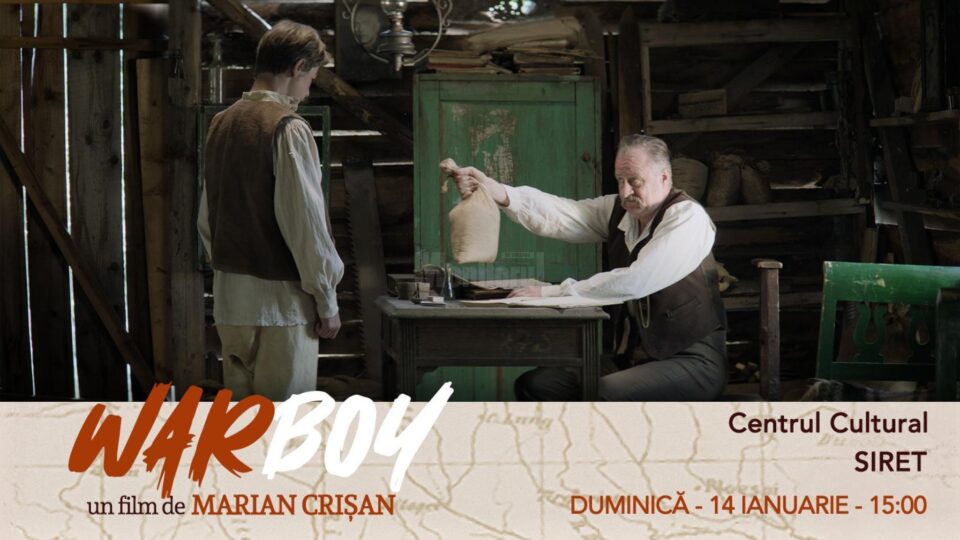 Regizorul Marian Crișan și actorul Daniel Bâliș, prezenți la Centrul Cultural Siret la proiecția filmului Warboy Regizorul Marian Crișan și actorul Daniel Bâliș, prezenți la Centrul Cultural Siret la proiecția filmului Warboy
