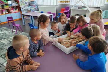 Zilnic, la amiază, copiii primesc un sandviș cu o greutate de 300 de grame, făcut din produse locale
