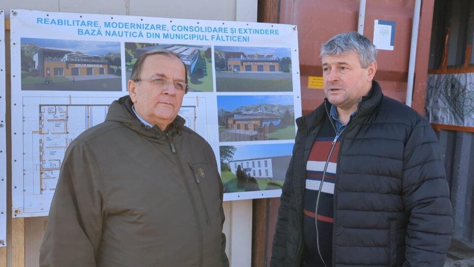 Președintele Consiliului Județean, Gheorghe Flutur, și primarul municipiului Fălticeni, Cătălin Coman