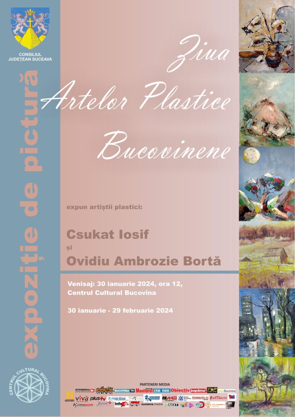 Artiștii plastici Iosif Csukat și Ovidiu Ambrozie Bortă - BOA vor expune marți, la Centrul Cultural Bucovina Artiștii plastici Iosif Csukat și Ovidiu Ambrozie Bortă - BOA vor expune marți, la Centrul Cultural Bucovina
