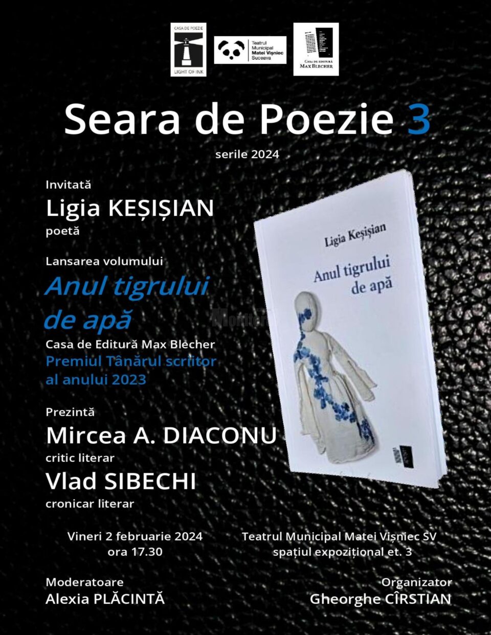 Poeta Ligia Keșișian, invitată la „Seara de Poezie” organizată la Teatrul Municipal „Matei Vișniec” Poeta Ligia Keșișian, invitată la „Seara de Poezie” organizată la Teatrul Municipal „Matei Vișniec”