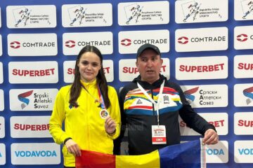 Claudia Ionela Costiuc alături de antrenorul Cristian Prâsneac