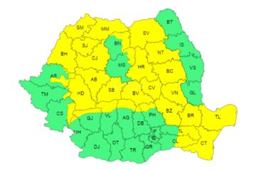 Cod galben de vânt de marți până miercuri dimineață