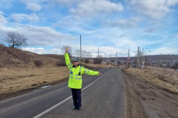 Control al polițiștilor la trecerile la nivel cu calea ferată