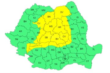 Cod galben de precipitații însemnate cantitativ, până marți seara