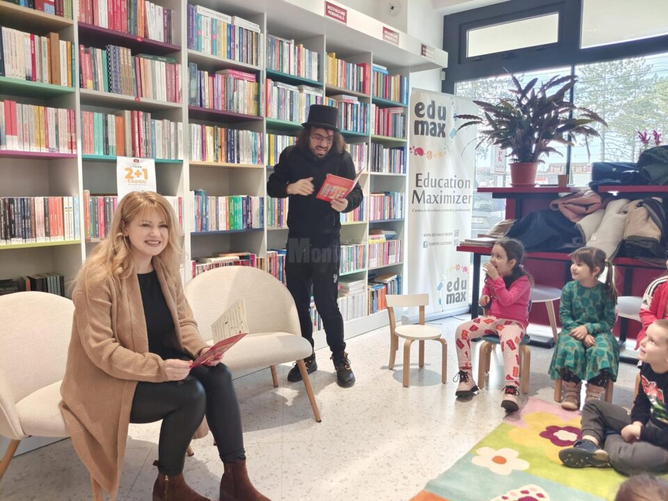 Actorul Bogdan Amurăriței și Narcisa Marian, de Ziua Națională a Lecturii, la acțiunea organizată de TMMVS la Librăria Alexandria