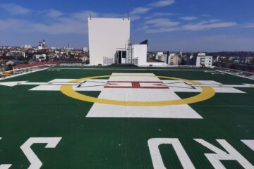 Heliportul de pe terasa Spitalului Clinic de Urgență „Sf. Ioan cel Nou” din Suceava