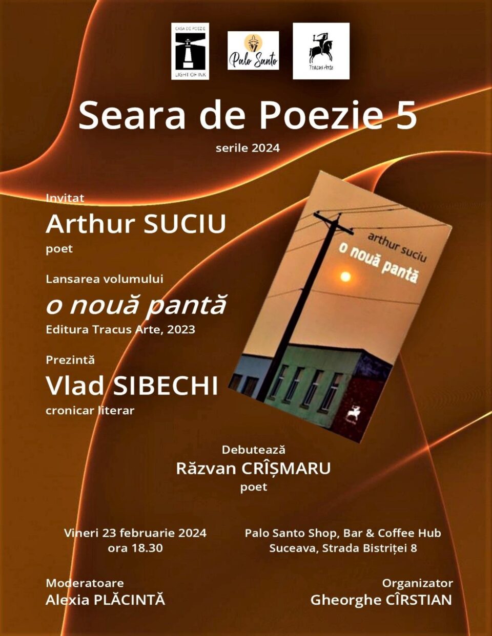 Poetul Arthur Suciu, invitat special, vineri, la o nouă seară de poezie organizată de Casa de Poezie Light of ink Poetul Arthur Suciu, invitat special, vineri, la o nouă seară de poezie organizată de Casa de Poezie Light of ink