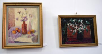 Lucrări din expoziția de pictură „Armonii florale”