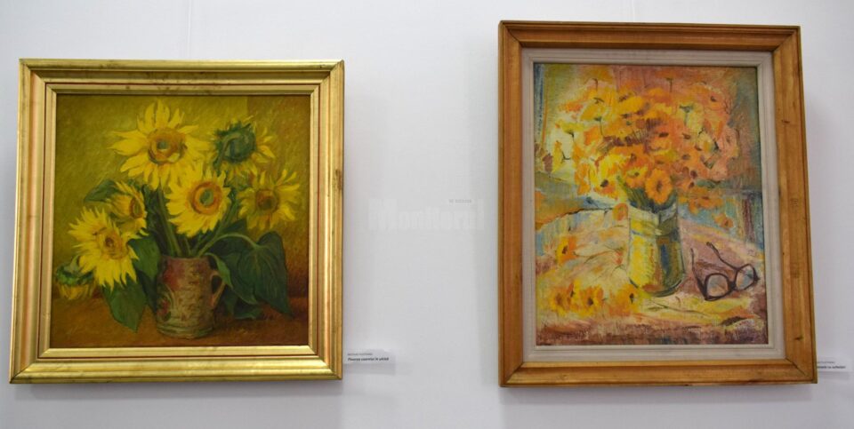 Lucrări din expoziția de pictură „Armonii florale”