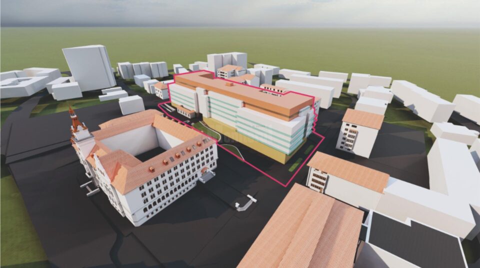 Proiectul ansamblului rezidențial de clădiri cu regim mare de înălțime pe strada Vasile Bumbac, în spatele Palatului Administrativ