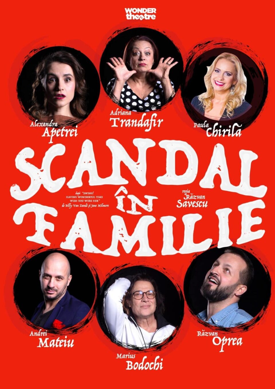 Adriana Trandafir și Marius Bodochi, pe scena suceveană, în spectacolul „Scandal în familiei” Adriana Trandafir și Marius Bodochi, pe scena suceveană, în spectacolul „Scandal în familiei”