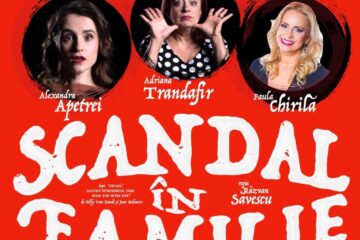 Adriana Trandafir și Marius Bodochi, pe scena suceveană, în spectacolul „Scandal în familiei”