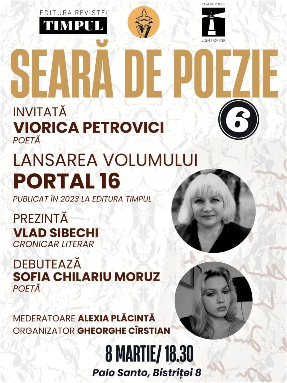 Poeta Viorica Petrovici, invitata specială a serii de poezie de vineri, organizată de Casa de Poezie „Light of ink” Poeta Viorica Petrovici, invitata specială a serii de poezie de vineri, organizată de Casa de Poezie „Light of ink”