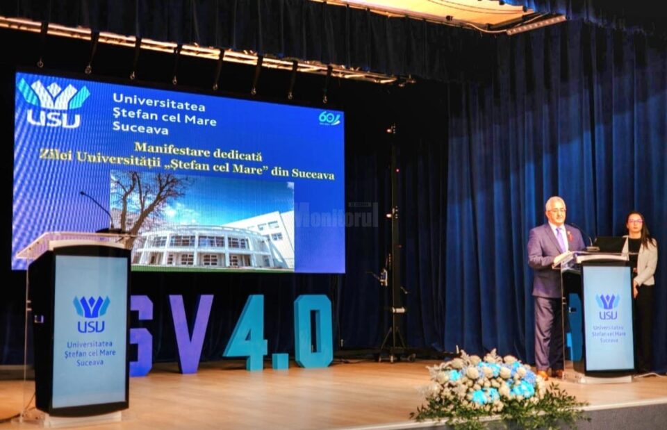 Primarul Ion Lungu a participat la aniversarea a 34 de ani de la înființarea Universității și la învestirea noului rector al Universității sucevene, Mihai Dimian