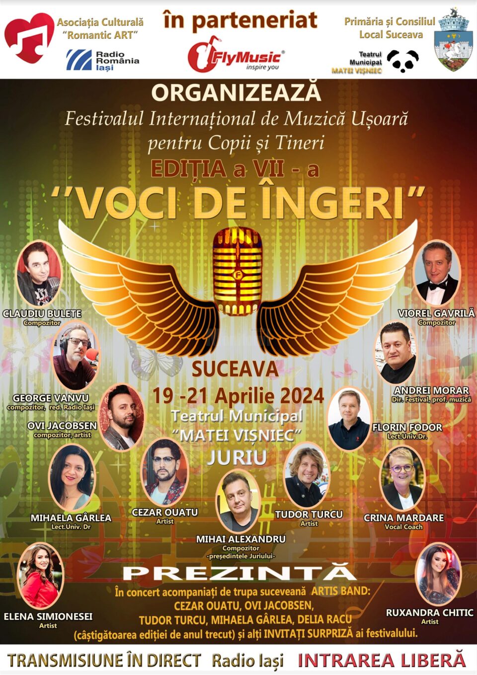 Continuă înscrierile pentru Festivalul internațional de muzică ușoară „Voci de Îngeri”, ediția a VII-a Continuă înscrierile pentru Festivalul internațional de muzică ușoară „Voci de Îngeri”, ediția a VII-a