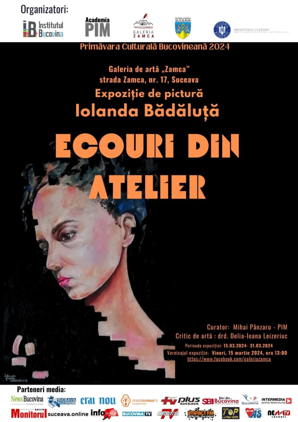 „Ecouri din atelier”, expoziție de pictură semnată de Iolanda Bădăluță, la Galeria de artă „Zamca” „Ecouri din atelier”, expoziție de pictură semnată de Iolanda Bădăluță, la Galeria de artă „Zamca”
