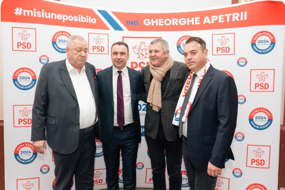 Susținere puternică în PSD pentru candidatul la Primăria Vatra Dornei, Gheorghe Apetrii