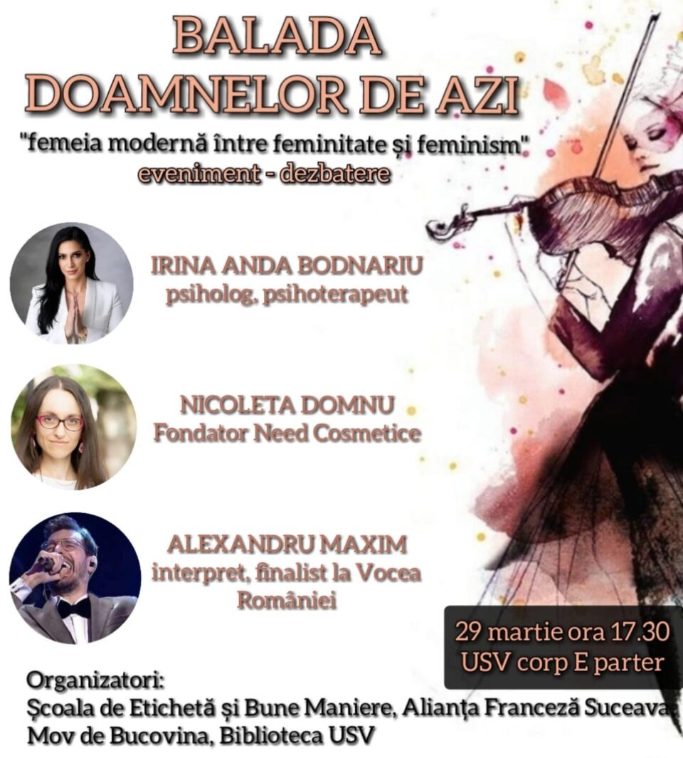 Evenimentul „Balada Doamnelor de azi”, vineri, la USV