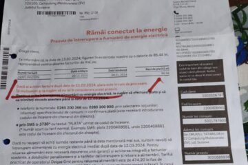 Preaviz pentru deconectarea de la electricitate dat la Câmpulung Moldovenesc