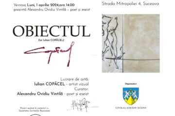 Vernisajul expoziției Obiectul (lui Iulian Copăcel), în prima zi din aprilie, la Galeria Bibliotecii Bucovinei