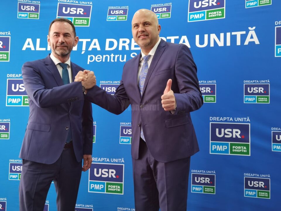 Marian Andronache și Emanuel Ungureanu, candidații Alianței Dreapta Unită pentru Primăria Suceava și Consiliul Județean Suceava