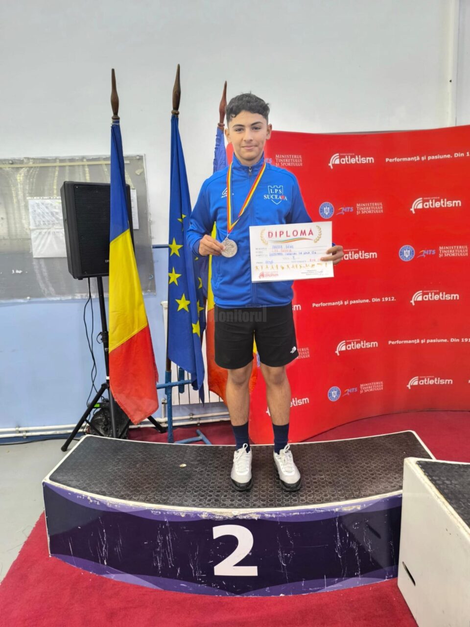Suceveanul Denis Precub a devenit vicecampion national de juniori la atletism