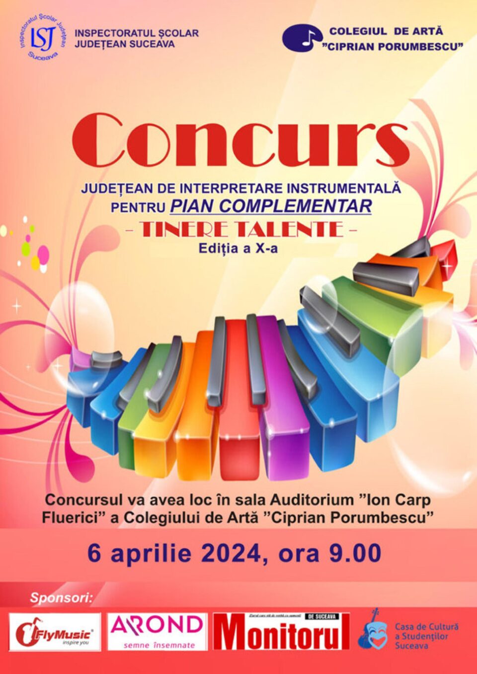 A X-a ediție a Concursului de interpretare la pian „Tinere talente”, la Colegiul de Artă „Ciprian Porumbescu”