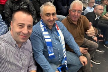Lucian Harșovschi, Valentin Popa și Ion Lungu la meciul dintre CSU Suceava și CSM Vaslui