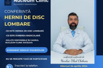 Conferința „Hernii de disc lombare”, adresată publicului larg, la Biblioteca Bucovinei „I.G. Sbiera”