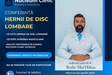Conferința „Hernii de disc lombare”, adresată publicului larg, la Biblioteca Bucovinei „I.G. Sbiera”