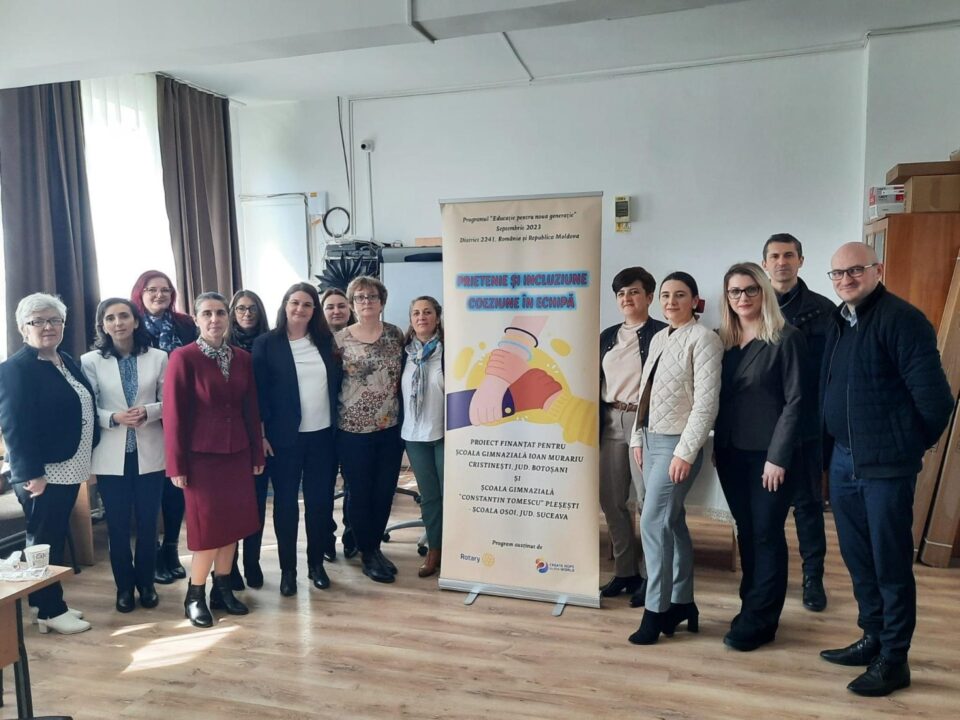Acțiuni comune Rotary în folosul elevilor cu o situație socială defavorizată, de la școli din mediul rural
