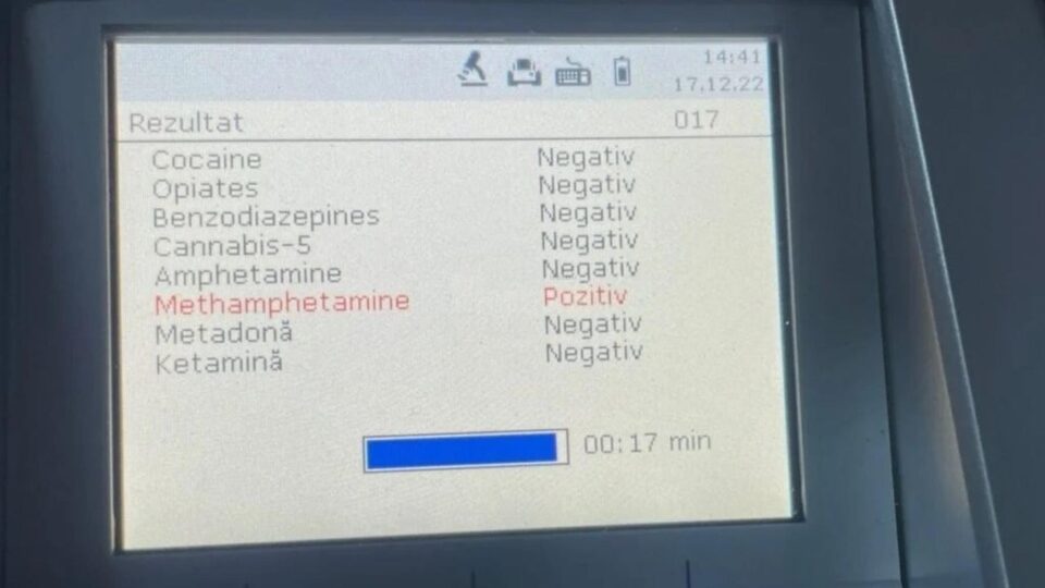 Șofer pozitiv la metamfetamină